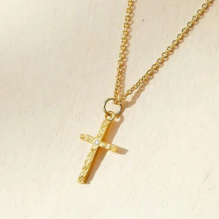 Conjunto de Colares de Cruz com Iniciais | Ouro