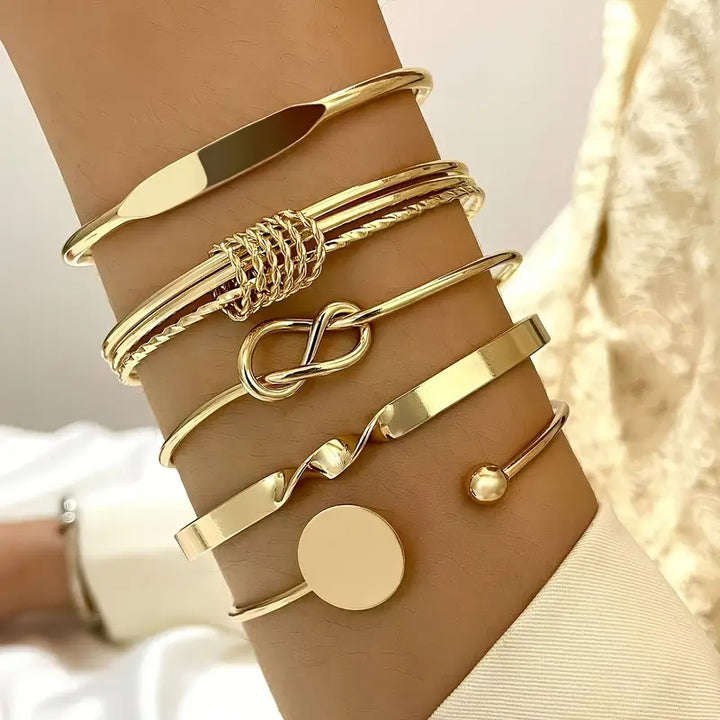 Conjunto de Pulseiras com Nós | Ouro
