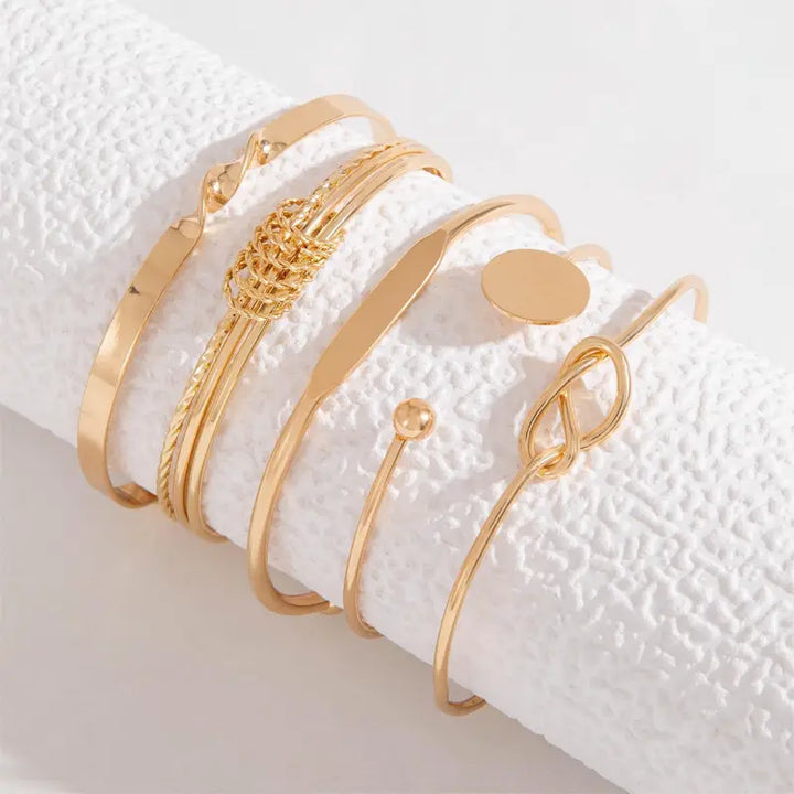 Conjunto de Pulseiras com Nós | Ouro