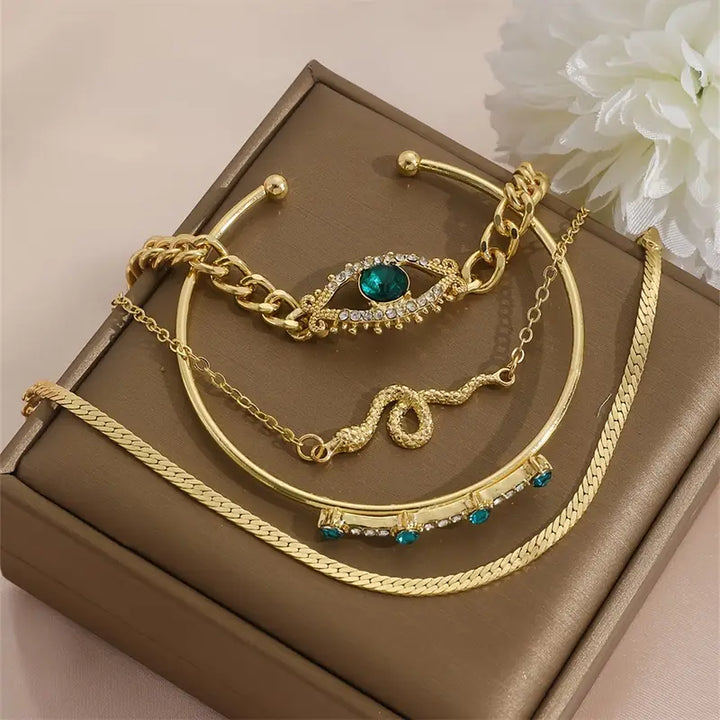 Serpina Veyra Conjunto de Pulseiras | Ouro