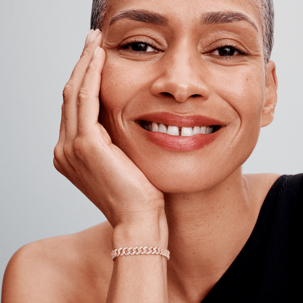 Pulseira cubana pavé | Ouro