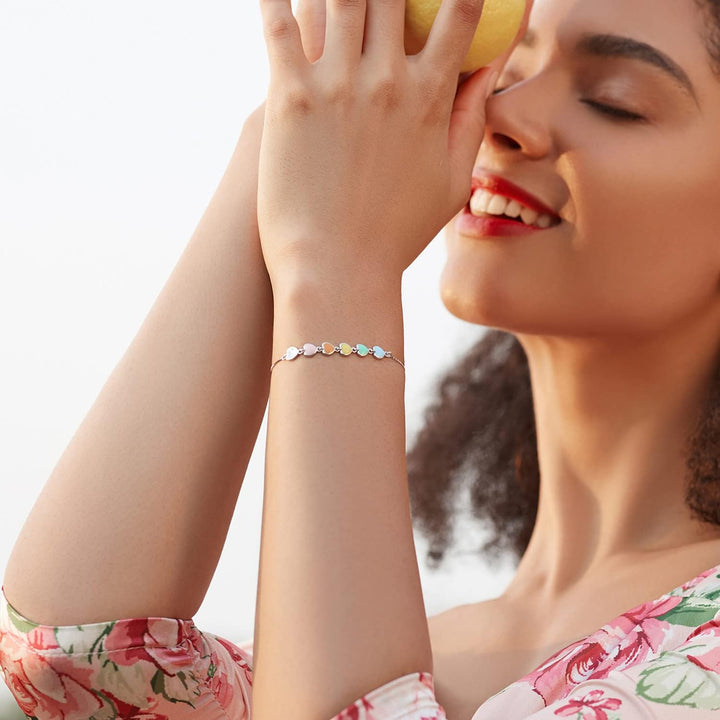 Pulseira ajustável de prata de lei com pegada de pata de cachorro