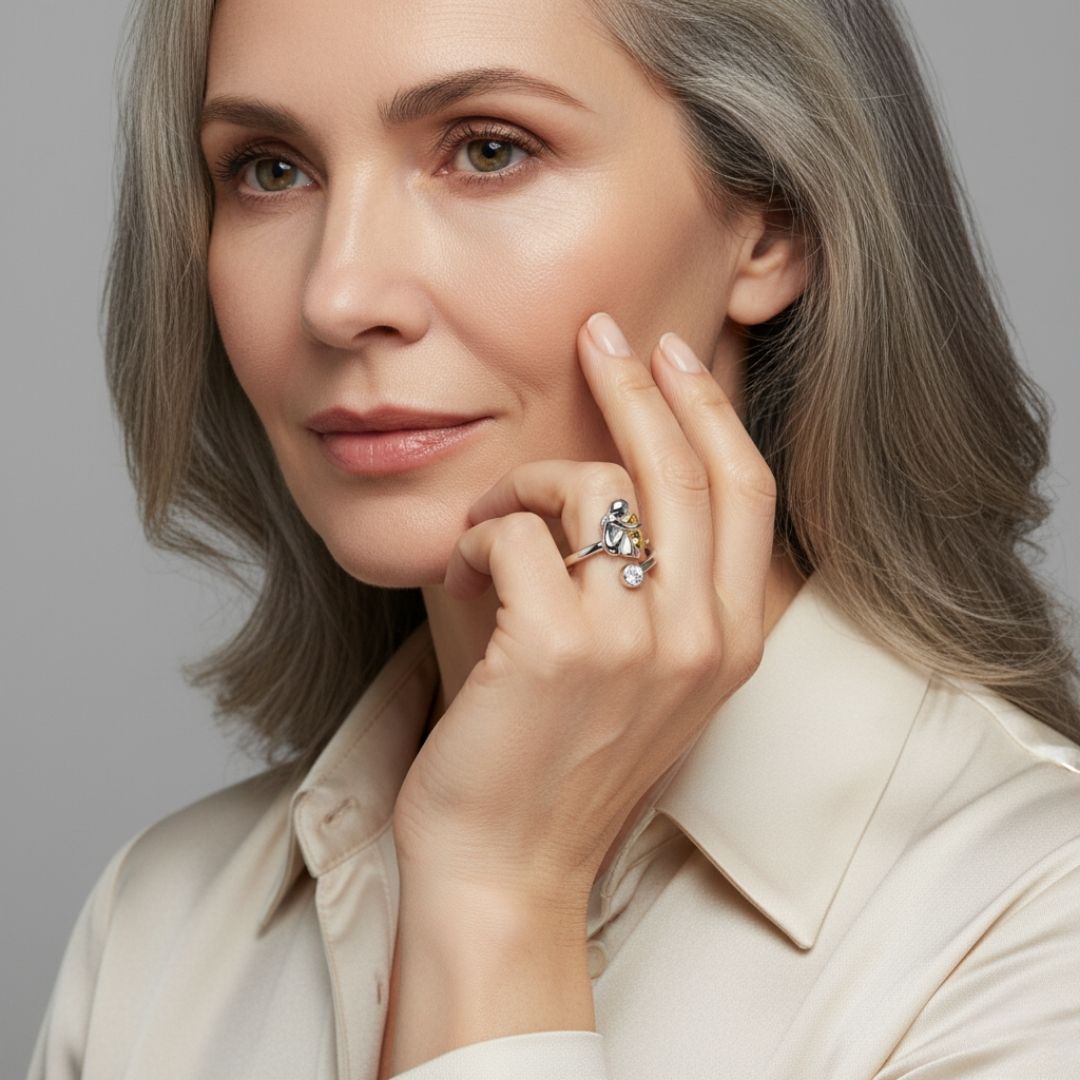 Rose™ - anel com ícone de cachorro