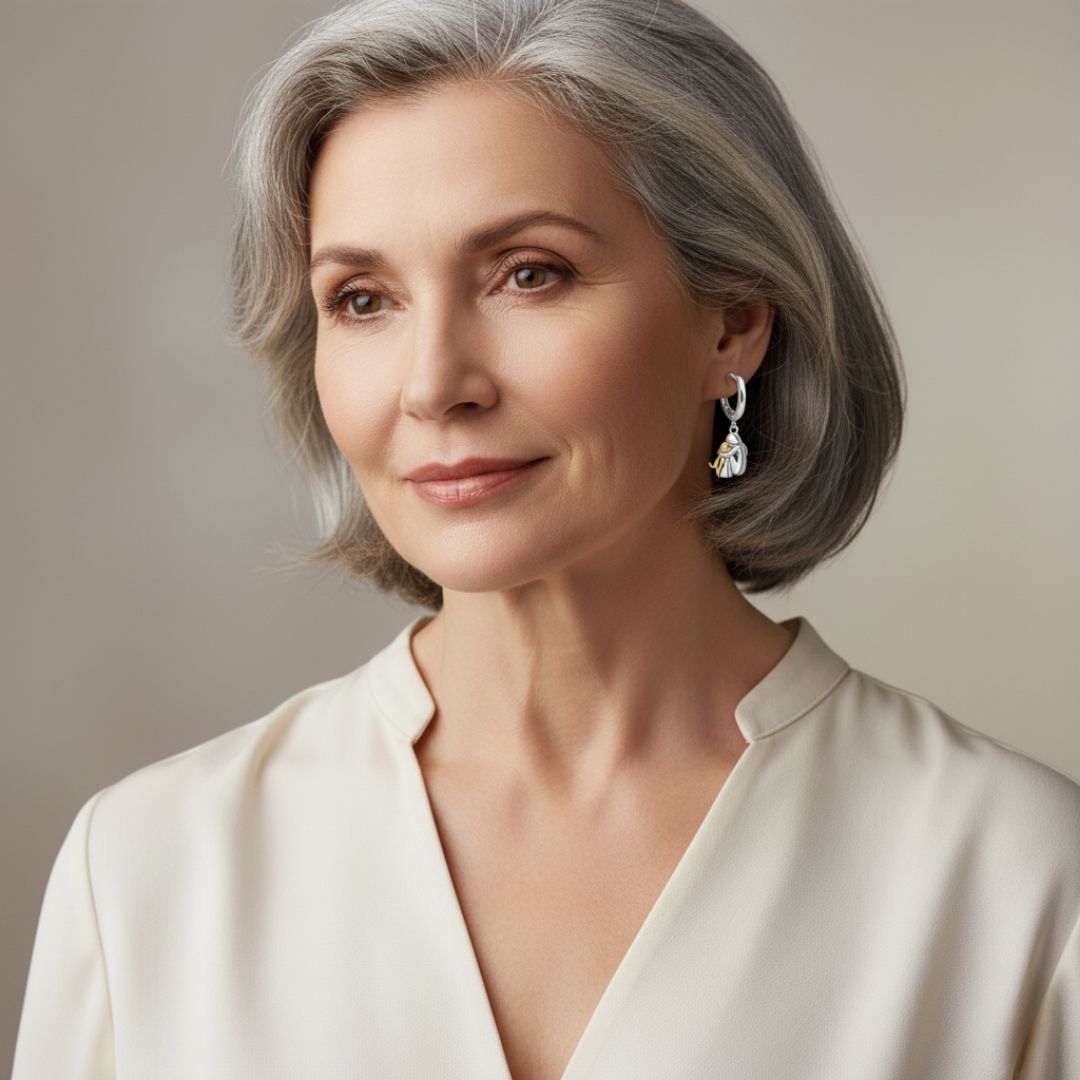 Ginny™ - Brincos com ícone de cachorro (fecho redondo)