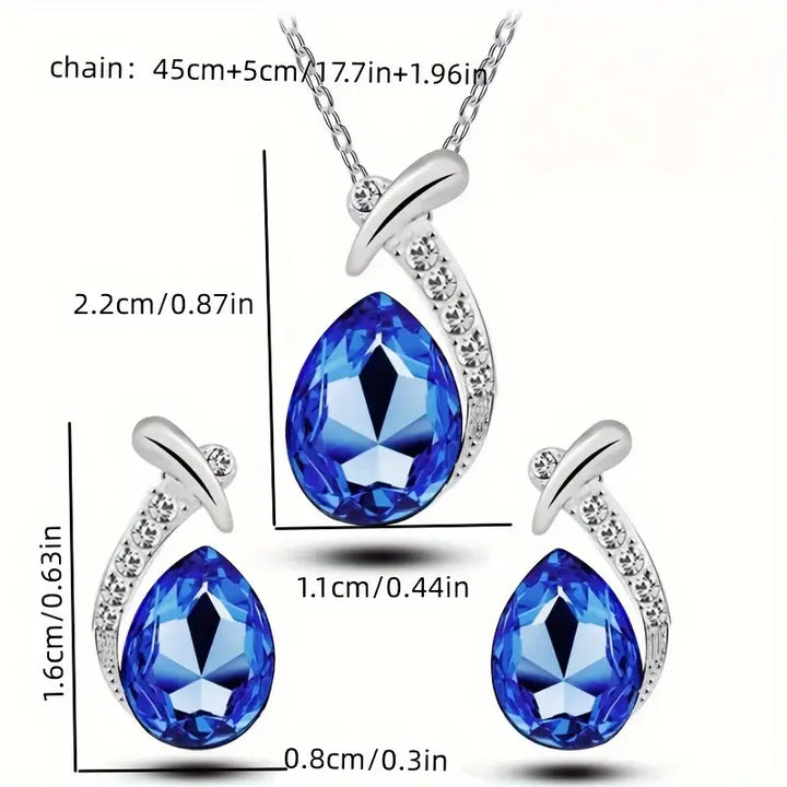 Conjunto de Joias Elegância da Sereia Clássico | Ouro Branco