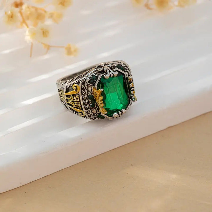 Anel Klara Emerin | ouro mesclado