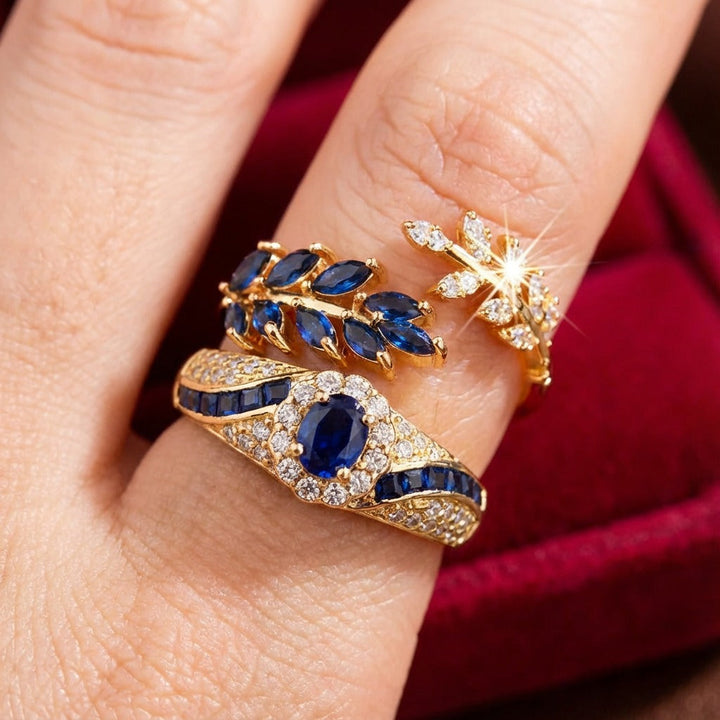 Avelisse Moraziel conjunto de anéis | ouro