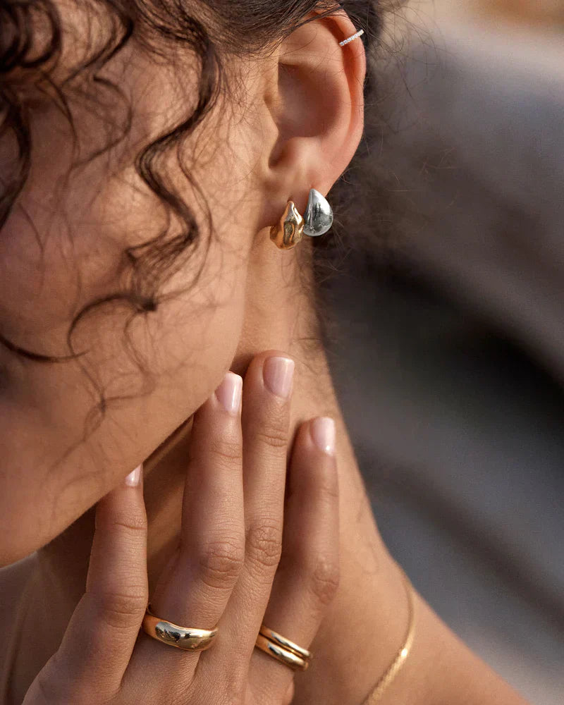 Mato Brincos de gota | Ouro branco