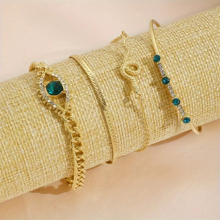Serpina Veyra Conjunto de Pulseiras | Ouro