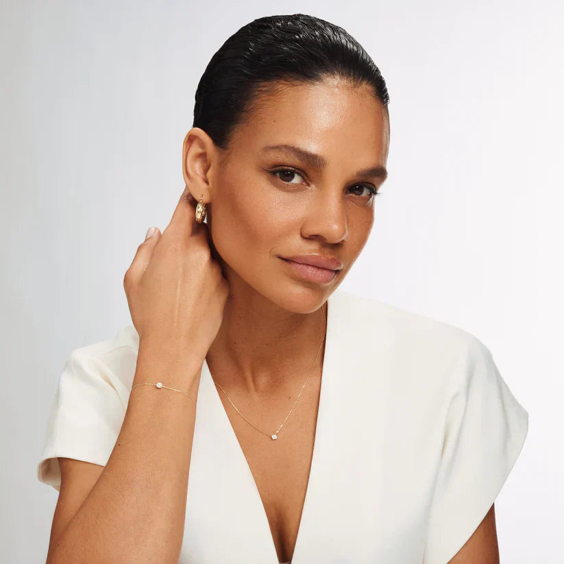 Cléa Pulseira de Pedras | Ouro Branco